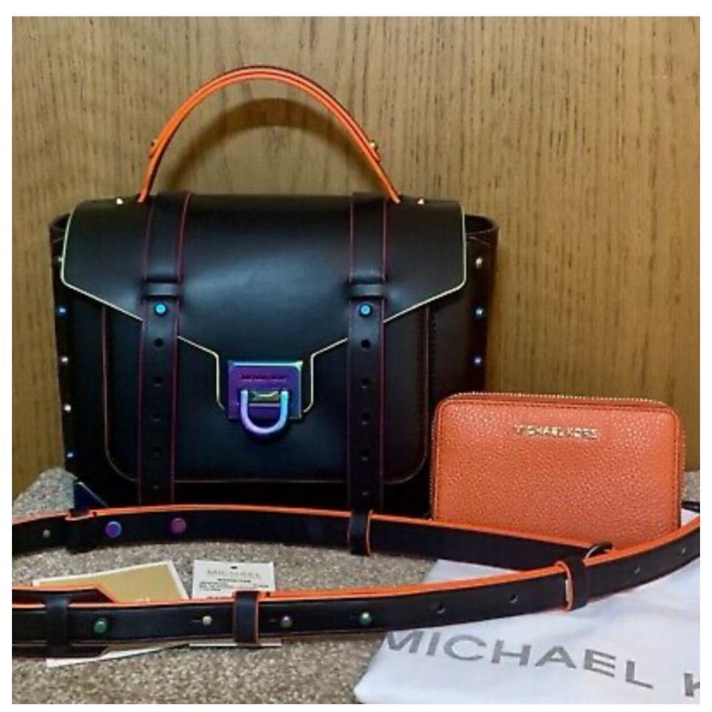Michael Kors rainbow/black Manhattan medium